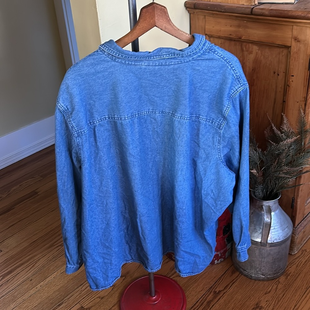 Vintage Basic Editions 3x Denim Winter Button Dow… - image 7